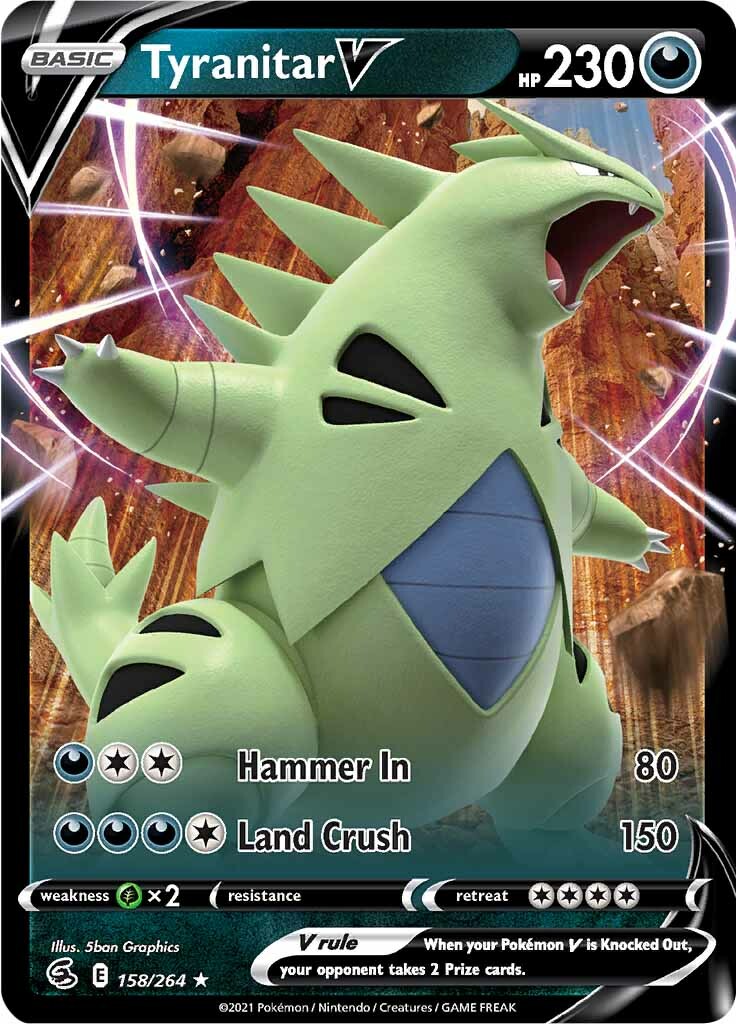 Tyranitar V (158/264) [Sword & Shield: Fusion Strike] 