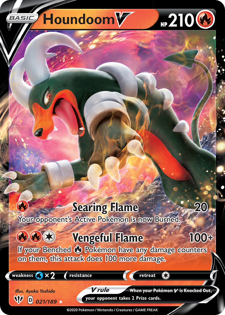 Houndoom V (21/189) [Sword & Shield: Darkness Ablaze] 