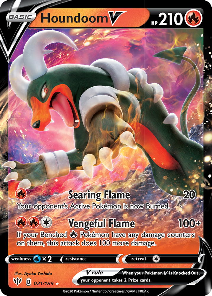 Houndoom V (21/189) [Sword &amp; Shield: Darkness Ablaze] 