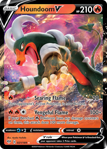 Houndoom V (21/189) [Sword &amp; Shield: Darkness Ablaze] 