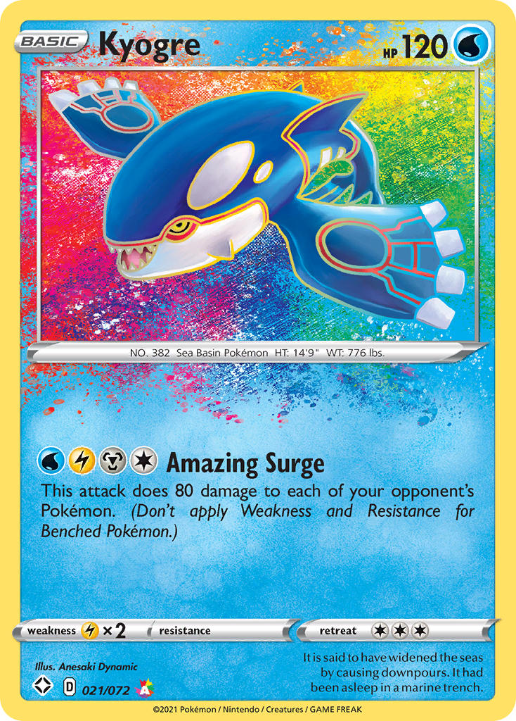 Kyogre (021/072) [Sword & Shield: Shining Fates] 