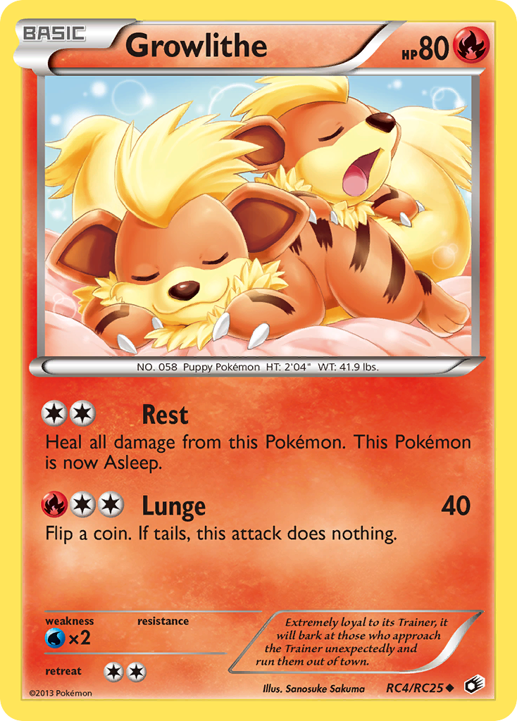 Growlithe (RC4/RC25) [Black & White: Legendary Treasures] 