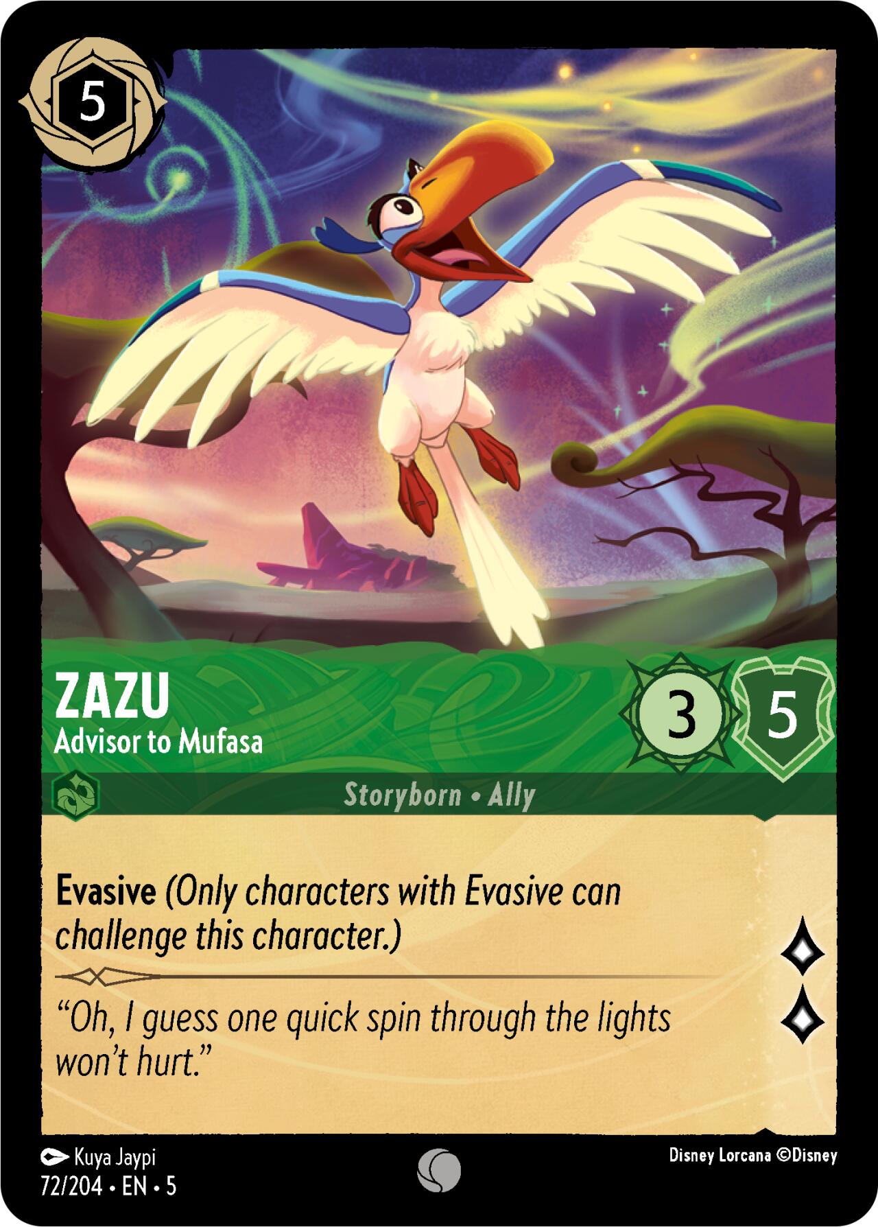 Zazu - Advisor to Mufasa (72/204) [Shimmering Skies]