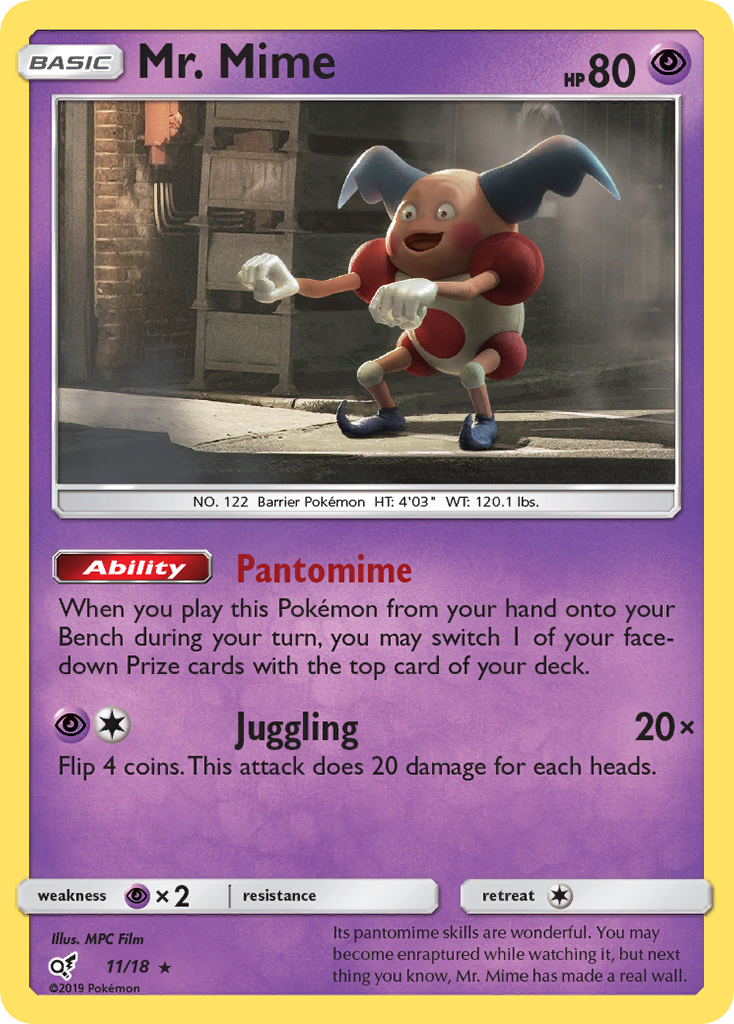 mr. Mime (11/18) [Sun & Moon: Detective Pikachu] 