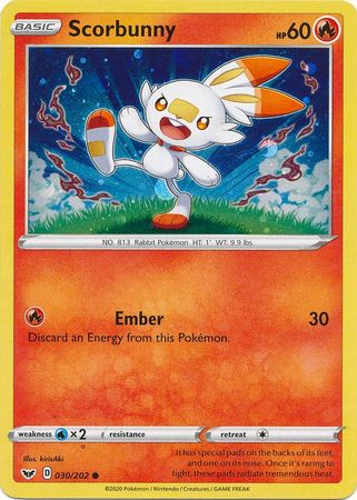 Scorbunny (030/202) (Cosmos Holo) [Sword & Shield: Base Set] 