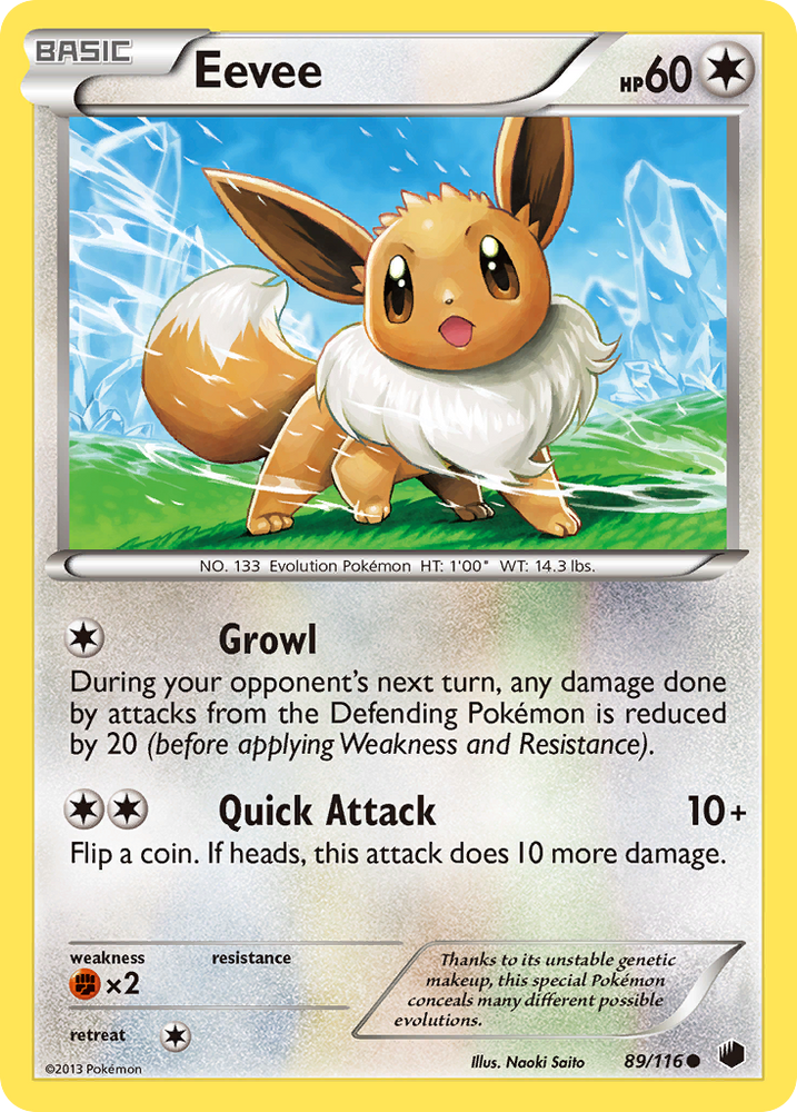 Eevee (89/116) [Black &amp; White: Plasma Freeze] 