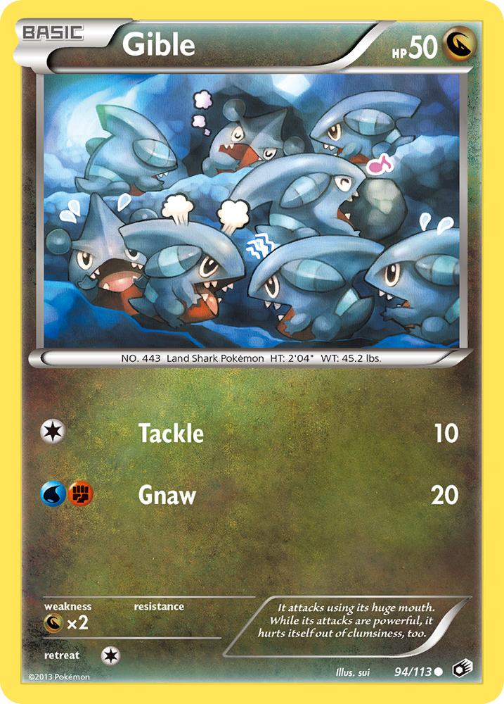 Gible (94/113) [Black &amp; White: Legendary Treasures] 