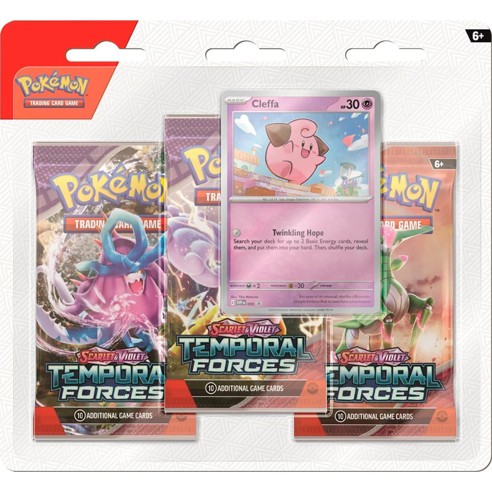 Scarlet & Violet: Temporal Forces - 3-Pack Blister (Cleffa)