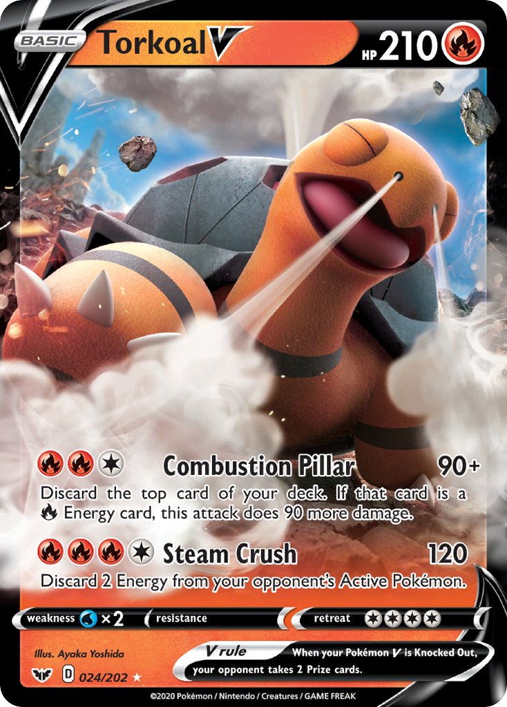 Torkoal V (24/202) [Sword & Shield: Base Set] 