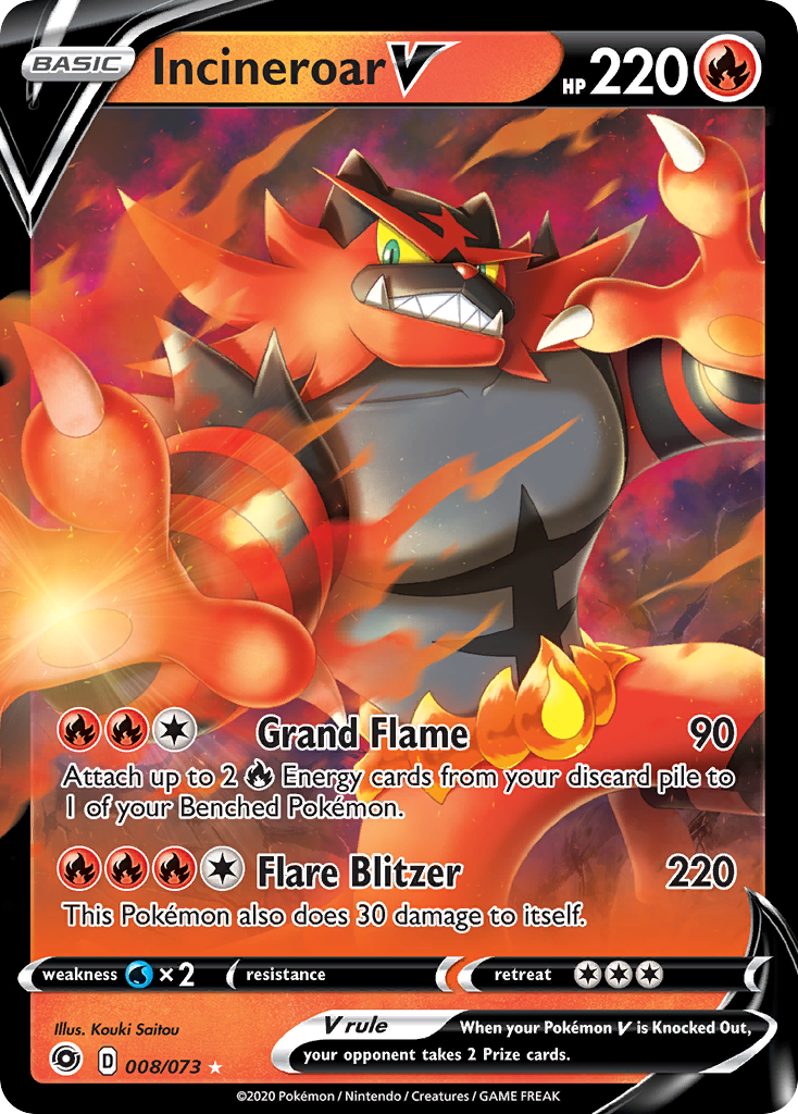 Incineroar V (8/073) [Sword & Shield: Champion's Path] 