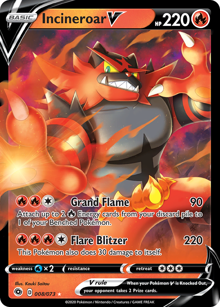 Incineroar V (8/073) [Sword &amp; Shield: Champion's Path] 