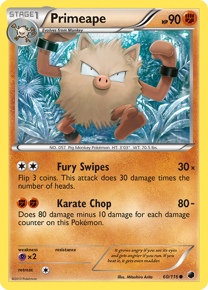 Primeape (60/116) [Black &amp; White: Plasma Freeze] 