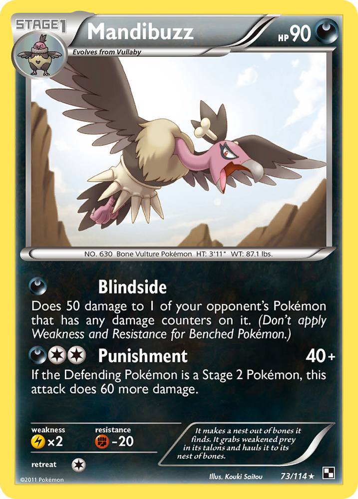 Mandibuzz (73/114) [Black &amp; White: Base Set] 