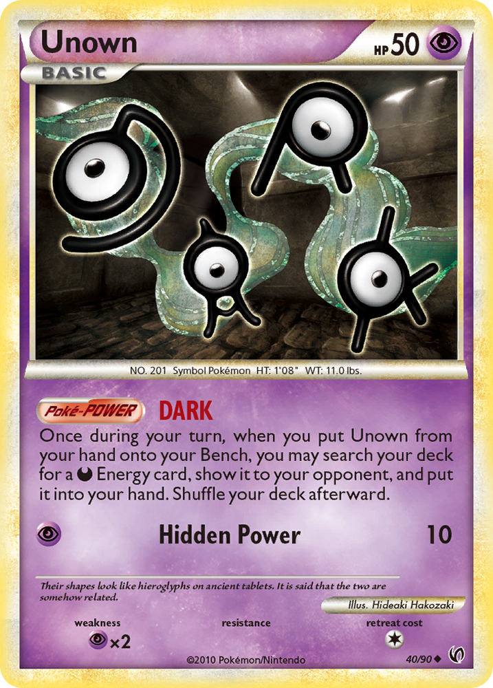 Unown (40/90) [HeartGold &amp; SoulSilver: Undaunted] 