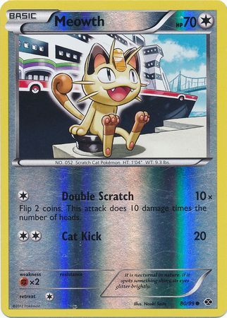 Meowth (80/99) (Mirror Reverse Holo) [Black & White: Next Destinies] 