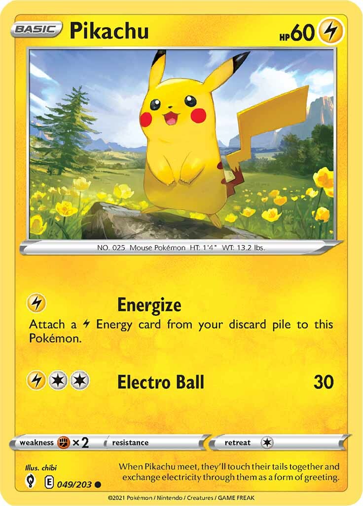 Pikachu (049/203) [Sword & Shield: Evolving Skies] 