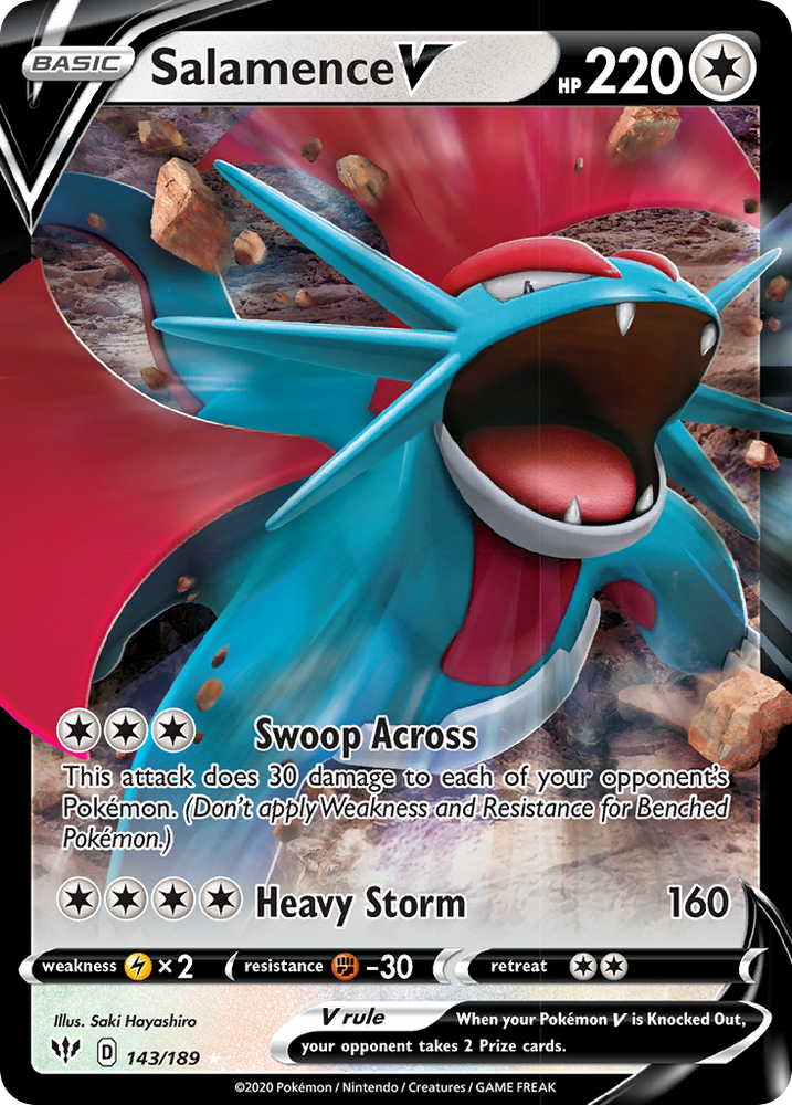 Salamence V (143/189) [Sword &amp; Shield: Darkness Ablaze] 