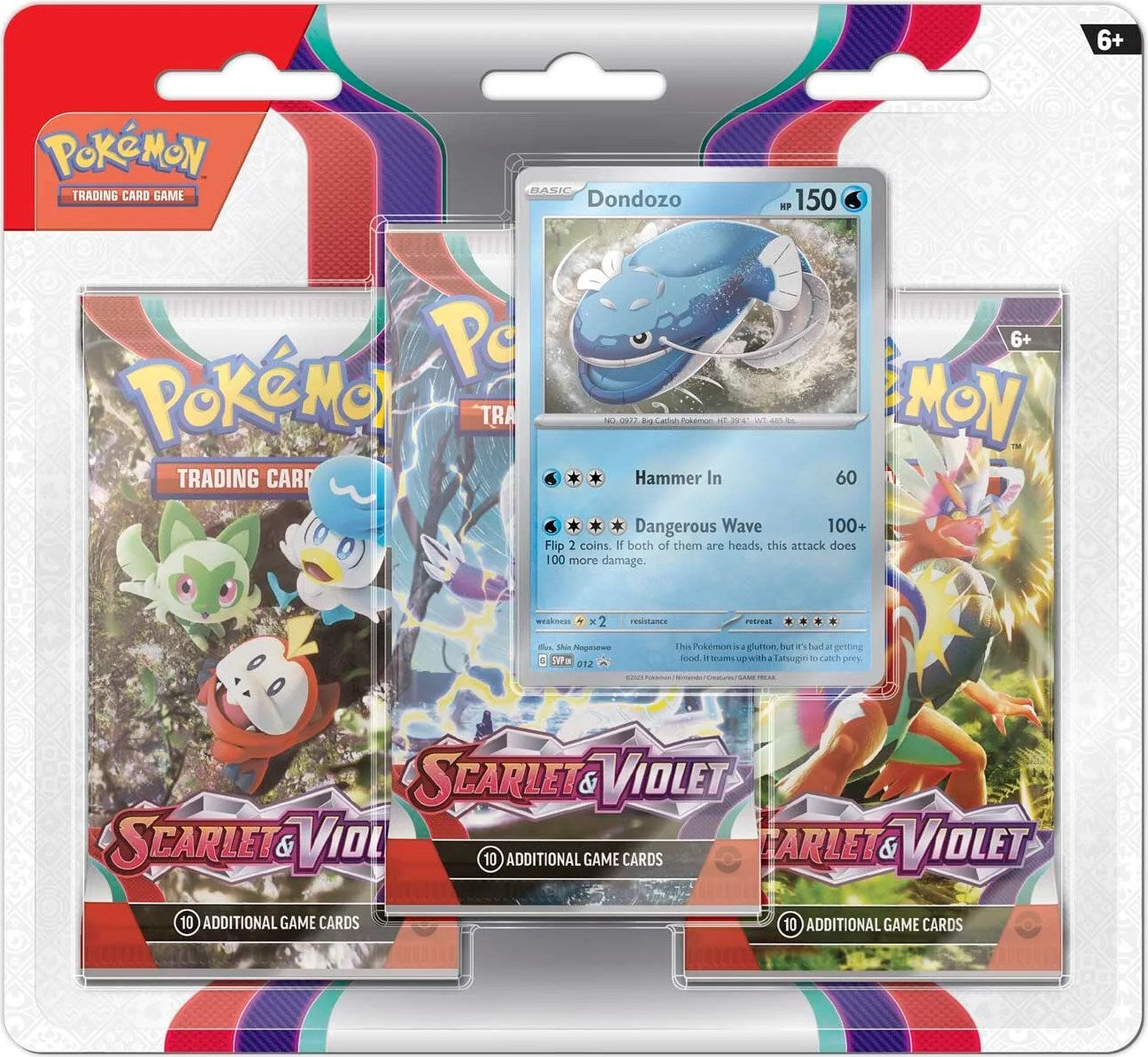 Scarlet & Violet - 3 Pack Blister (Dondozo) 