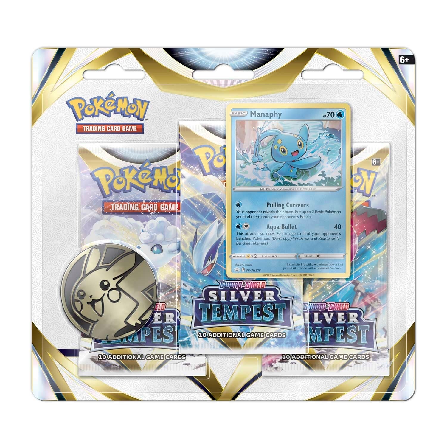 Sword & Shield: Silver Tempest - 3-Pack Blisters (Manaphy) 