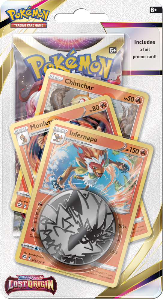 Sword & Shield: Lost Origin - Single Pack Blister (Infernape, Monferno, Chimchar)