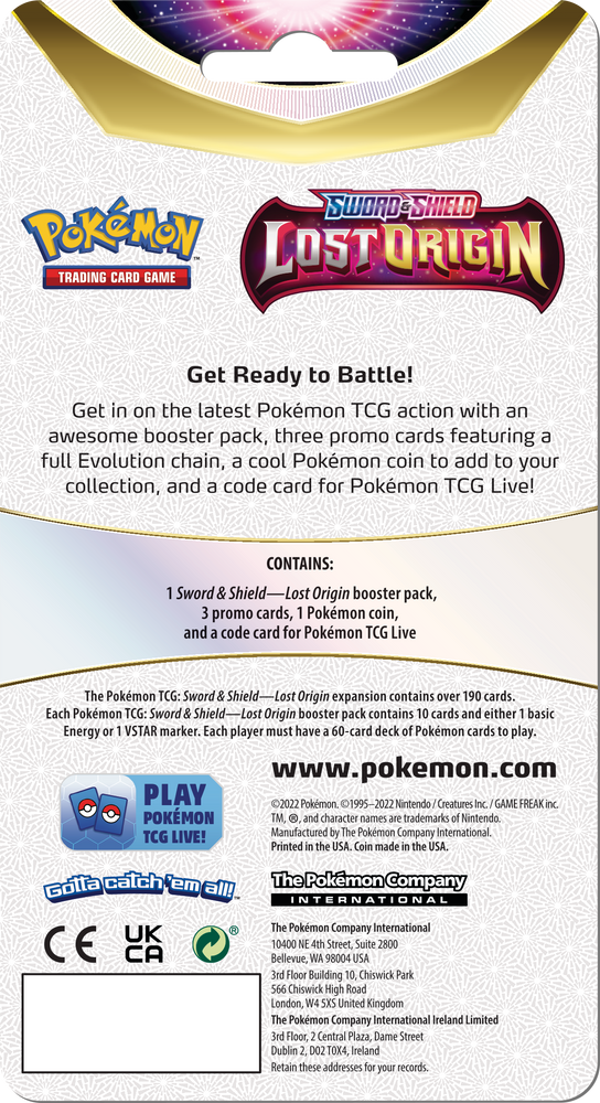 Pokémon Trading Card Game: Sword & Shield—Lost Origin Three-Booster Blister  - Regigigas